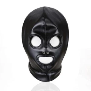 Quality Soft PU Leather Breathable Open Mouth Eyes Hood - Picture 1 of 8