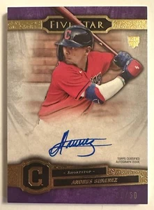 Topps Five Star : Andres Gimenez Rookie Baseball Auto Card 06/50 Purple/Gold 2021 - Bild 1 von 3
