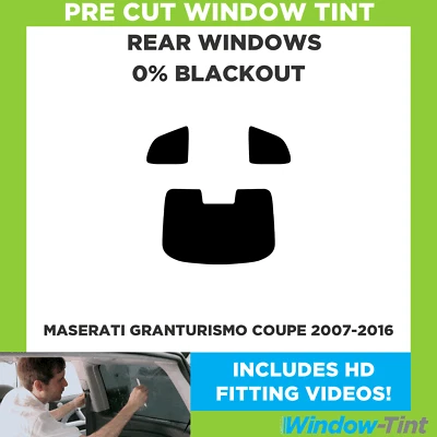 Für Maserati Granturismo Coupe 2007-16 Vor Cut Fenster Getönt Heck 0% Blackout - Image 1 of 4