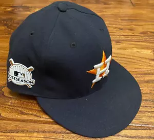 Cappello Brent Strom 2017 Astros gioco usato indossato POSTSEASON stile raro MLB originale #56 - Foto 1 di 9