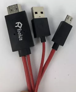 MHL Micro USB Male to HDMI Male Adapter Cable For Android Cellphones Tablet TV - Picture 1 of 2