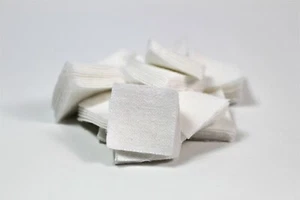 .17-.22 CAL./4-5MM DRY 7/8" SQUARE COTTON CLEANING PATCHES QTY. 100 / EMSS2040 - Picture 1 of 6