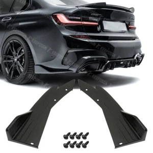 For 3 Series G20 E90 E92 F30/31 Rear Spat Glossy Black Diffuser Splitter Spoiler - Picture 1 of 12