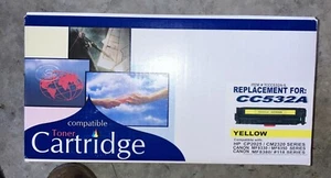 New toner TCCC532A Yellow Replaces CC532a Non-OEM For HP and Canon - Picture 1 of 4