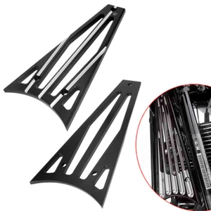 Black Motorcycle Billet Frame Grill Cover Fits For Harley Touring Street Glide - Picture 1 of 12