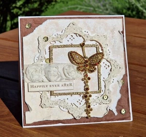 Handmade Karte 3D, Grußkarte, Geburtstag, Hochzeit, Hochzeitstag, scrapbooking  - Bild 1 von 7