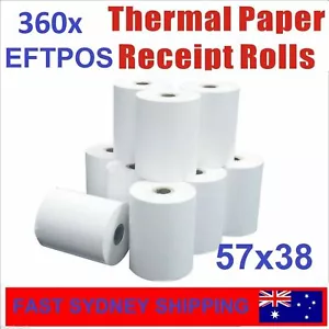 360 Bulk Buy 57x38x12mm Premium EFTPOS Thermal Paper Cash Register Receipt Rolls - Picture 1 of 1