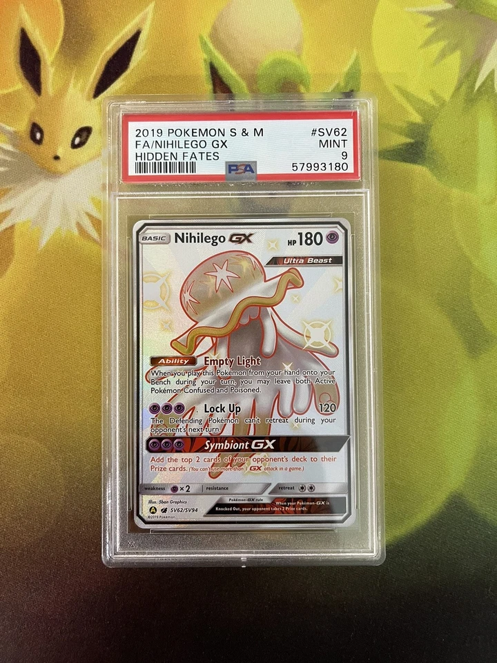 Pokemon - Nihilego GX SV62/SV94 Shiny Vault - Hidden Fates - PSA 9 Mint - Image 1 of 1
