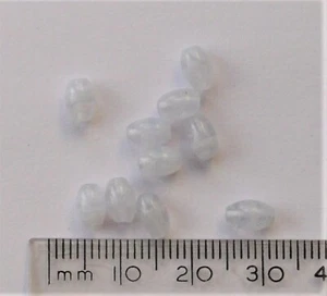 6mm x 4mm blue lace agate rice beads, qty 10 - beads for jewellery & crafts - Picture 1 of 1