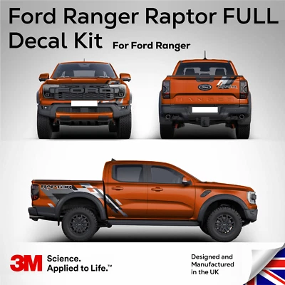 Ford Ranger Raptor Kit Adesivo Decalcomania Completa Decalcomania Geometrica Adatta 3m (2019-Oggi) - Immagine 1 di 4