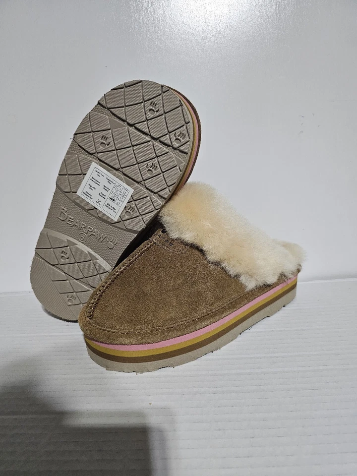 Новые женские тапочки Bearpaw Loki | МЕХ ГИКОРИ СЛОЖЕННЫЙ МЕДВЕДЬ размер 6 - Изображение 1 из 4