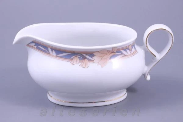 Sauciere ohne Teller Mitterteich Form 2210 Braun/Blau Blumendekor - Bild 1 von 1