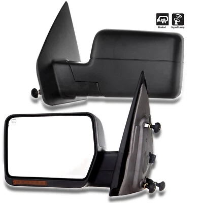 Power Mirror For 2004-2006 Ford F-150 Driver Side Textured Black Manual Folding - Image 1 of 4