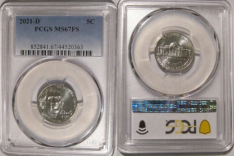 2021 D Jefferson Nickel 5c PCGS MS67FS Full Steps Cover