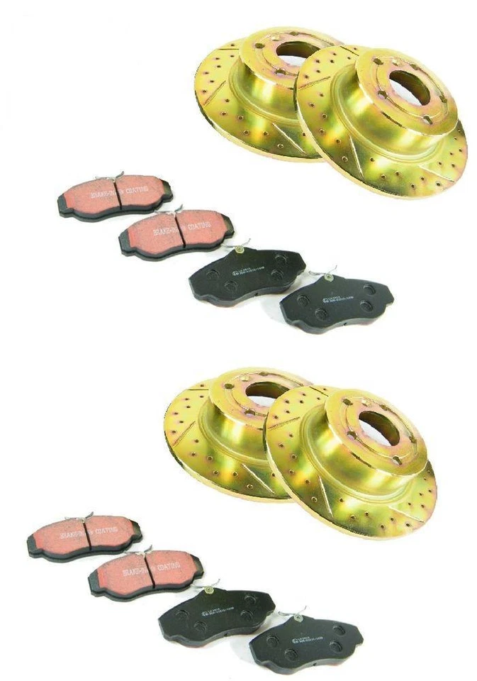LAND ROVER DISCOVERY 2 TD5 PERFORMANCE DRILLED & GROOVED BRAKE DISC AND PAD KIT  - Image 1 of 1