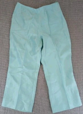 Pantalones de vestir plisados azules JH Collectibles para mujer talla 8 mezcla de lino rayón Foto 1 de 4