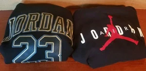 Air JORDAN Boy’s 23 Black Hoodie Size Small (Ages 8-10) Pullover LOT OF 2 - Picture 1 of 9