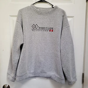 VTG Exist Sports Line Gray Whistler Blackcomb Gray Embroidered Sweatshirt Mens L - Picture 1 of 5