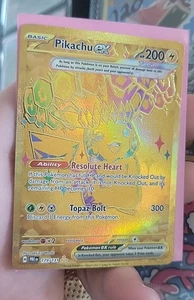 Pokémon TCG Prismatic Evolutions - Pikachu EX Hyper Rare Gold Karte. Postfrisch 179/131 - Bild 1 von 17