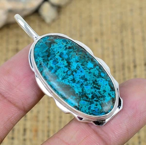 Azurite Gemstone Handmade 925 Sterling Silver Pendant Jewelry For Wedding Gift - Picture 1 of 4