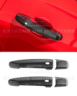 Накладной чехол на дверную ручку из углеродного волокна для Chevrolet Camaro 16–24 годов выпуска в заводском стиле - Изображение 1 из 4