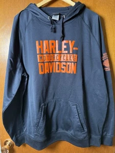 Harley Davidson Hoodie Mens 2XL Black Sweatshirt Bert’s Barracuda Florida EUC - Picture 1 of 5