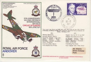 GB Stamps RAF Souvenir Cover RAF Andover, Bristol Blenheim, air race, flown 1971 - Picture 1 of 1