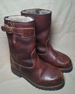 Alico North Cape Italiano Marrón Grano Completo Cuero Anfibio Botas de Senderismo Hombres 9.5 Foto 1 de 4