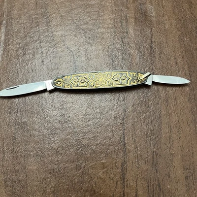 Toledo Inox Pen Knife - Beautiful Dragon Damascene Gold Inlay - Image 1 of 4