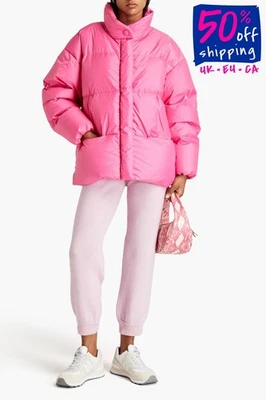 RRP €1149 IENKI IENKI Down Puffer Jacket Size S Pink Quilted Zip High Neck - Image 1 of 4