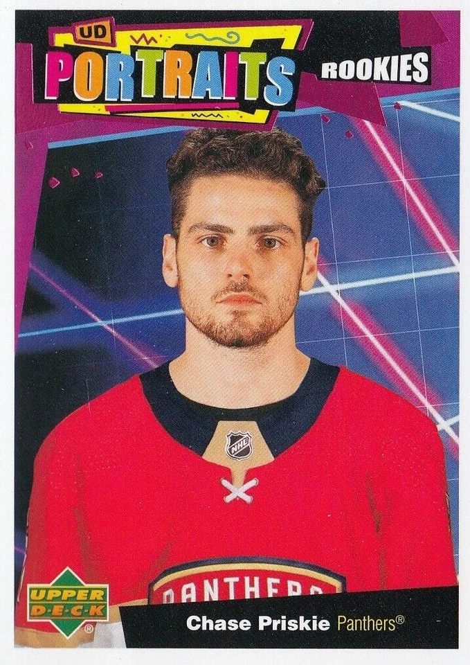 CHASE PRISKIE 2020-21 Upper Deck UD Portraits Rookies #P-53 Florida Panthers RC - Image 1 of 1