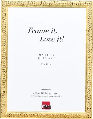 Effect Wooden Picture Frame Profile 86 Baroque 60x90cm Gold - Image 1 of 4