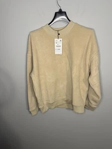 Maglione uomo Zara marrone beige girocollo taglia media - Foto 1 di 5
