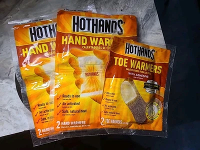 3 Packages Hothands Hand (2)Warmers/Toe Warmers(1) - Image 1 of 3