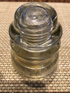 Hemingray #42 Klarglas (gelbe Tönung) Isolator - Bild 1 von 4