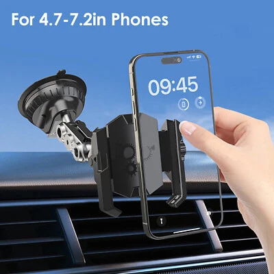 Car Phone Holder Dashboard Windshield Phone Mount Universal for iPhone Samsung - Image 1 of 4