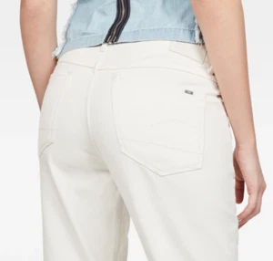 G-Star 3301 MID WAIST BOYFRIEND COJ WMN Milk Kana White Denim Size W28 L32 AU10 - Picture 1 of 5