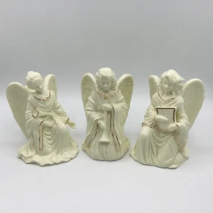 Set Natalizio Vintage 3 Portacandele Angelo Tavolo Centro Mantello Decorazione 6" - Foto 1 di 10