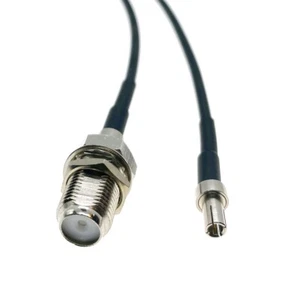 F TV Female Jack Bulkhead to TS9 Male Crimp RF Coaxial Connector Cable RG174 - Picture 1 of 7