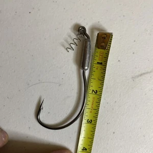 SPRING KEEPER/WEIGHTED 3/8 Oz (5 HOOKS )- 10/0 Saltwater Wide Gap Hook - Picture 1 of 4