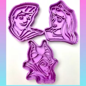 Set Of 3 From Sleeping Beauty Cookie Cutters - Picture 1 of 8
