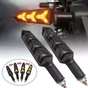 2X Señales de giro LED fluidas para motocicleta Honda Shadow Aero 600 750 1100 Spirit - Imagen 1 de 12
