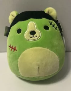 Squishmallow Len Plush Green Black Frankenstein Bear Halloween 5" NWT! - Picture 1 of 7