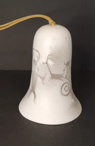 Native American Ceramic  Pottery Wind Chime Bell  Southwest SIGNED Petroglyph - Picture 1 of 7