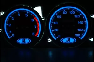 Lada 2107 Brillo Gauge Plasma Diales Disco Velocímetro Shift Indicadores Mph Kmh - Imagen 1 de 5