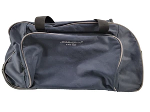 Eddie Bauer Rolling Luggage Carry On Travel Duffle Bag Navy Blue - Picture 1 of 18
