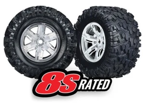 Traxxas X-Maxx/XRT Chrome Mounted 8s Tires & Wheels 7772R - Picture 1 of 1