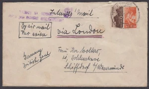Sudáfrica 1946 portada "Correo interno" correo aéreo a la zona británica, Alemania - Imagen 1 de 2