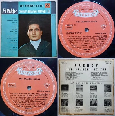 FREDDY QUINN SEINE GROSSEN ERFOLGE II (Vol. 1) 1964 MONO UNIQ CVR CHILEAN 1st PR - Image 1 of 4