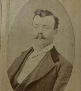 Antique CDV Photo Fancy Man Suite Mustache No Backmark - Picture 1 of 3